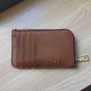 DKNY card holder with zip coin pouch